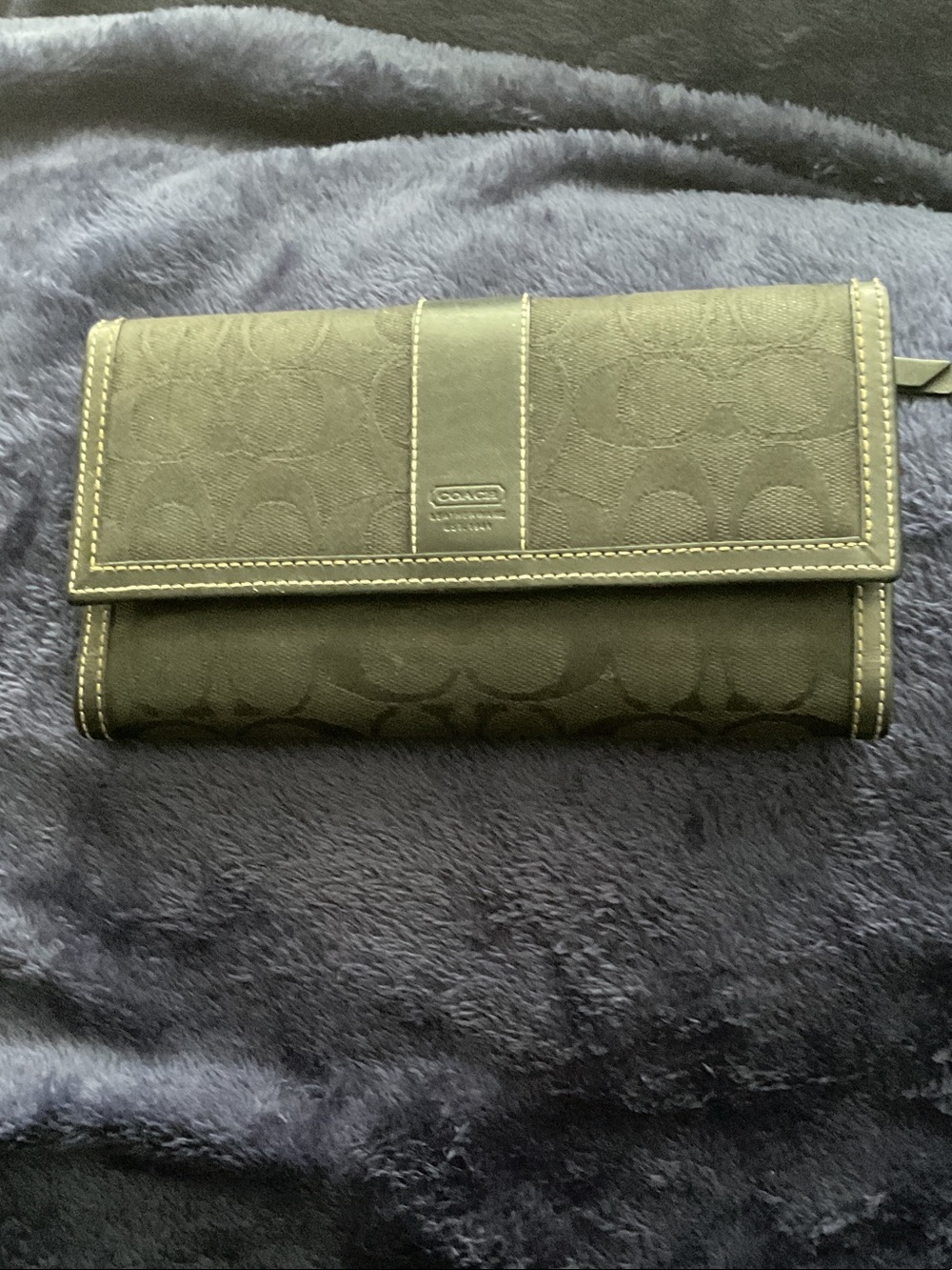 Coach Black Signature Tab Wallet - Coach